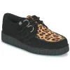 TUK – LOW FLEX ROUND TOE CREEPER Noir / Leopard Réductions 20