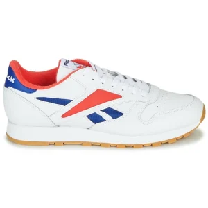 mode pas chere Reebok Classic – CL LEATHER MARK Gris / Blanc / Rouge 10