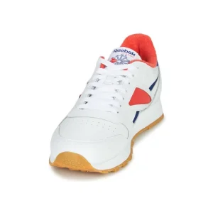 mode pas chere Reebok Classic – CL LEATHER MARK Gris / Blanc / Rouge 12