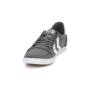 Hummel – SLIMMER STADIL LOW Gris / Blanc boutique pas cher 12