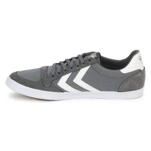 Hummel – SLIMMER STADIL LOW Gris / Blanc boutique pas cher 14