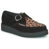 TUK – POINTED CREEPER MONK BUCKLE Noir / Leopard soldes officiel 20
