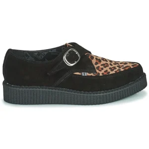 TUK – POINTED CREEPER MONK BUCKLE Noir / Leopard soldes officiel 10