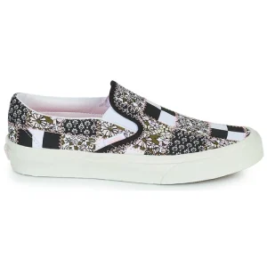 Vans – Classic Slip-On Noir / Blanc / Rose excellents soldes 10