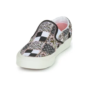 Vans – Classic Slip-On Noir / Blanc / Rose excellents soldes 12