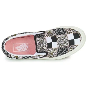Vans – Classic Slip-On Noir / Blanc / Rose excellents soldes 18