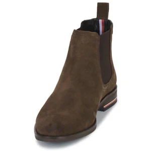 Achat Tommy Hilfiger – Signature Hilfiger Suede Chelsea Marron 12