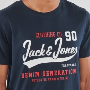Vêtements Homme Jack & Jones – JJELOGO TEE SS O-NECK 2 COL Marine mode tendance 15