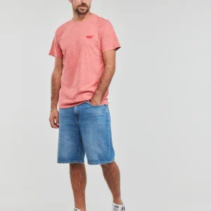 Vêtements Homme Superdry – VINTAGE LOGO EMB TEE Rouge économies garanties 11