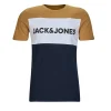 Vêtements Homme Jack & Jones – JJELOGO BLOCKING TEE SS Jaune / Blanc / Marine ﻿soldes 17