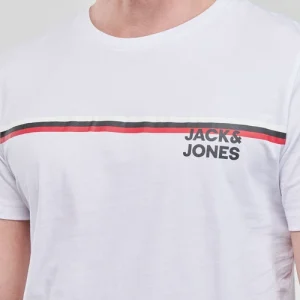 à prix promos Vêtements Homme Jack & Jones – JJATLAS TEE SS CREW NECK Blanc 15